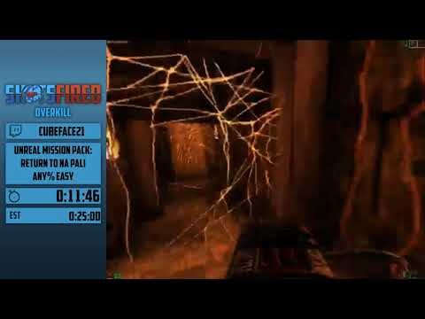 Unreal Mission Pack: Return to Na Pali (Any% Easy) in 20:56 by Cubeface21 - Shots Fired: Overkill