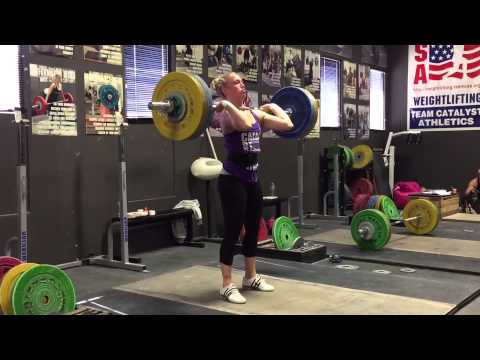 Chelsea Clean + Front Squat + Jerk 97 kg (214 lbs) at 67 kg Bodyweight