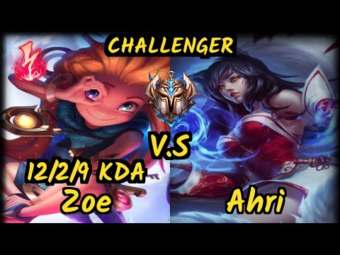 KBM Dynquedo (ZOE) vs AHRI - 12/2/9 KDA MID CHALLENGER GAMEPLAY - BR
