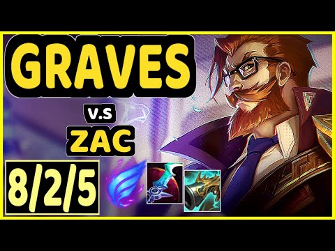 HY0G4 (GRAVES) vs ZAC - 8/2/5 KDA JUNGLE GAMEPLAY - BR Ranked GRANDMASTER