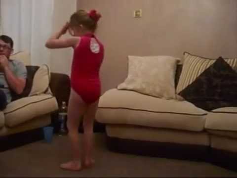 Talented 5 year old Taylor having fun doing gymnastics 