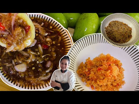 Thai street Food •Tropical Fruits..!! 3 Recipes Thai Fruits Dip |ThaiChef Food