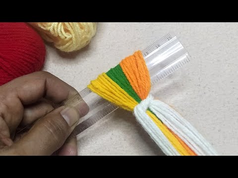 2 Superb Woolen Yarn Flower making ideas with Scale | Easy Hand Embroidery Flower Tutorial