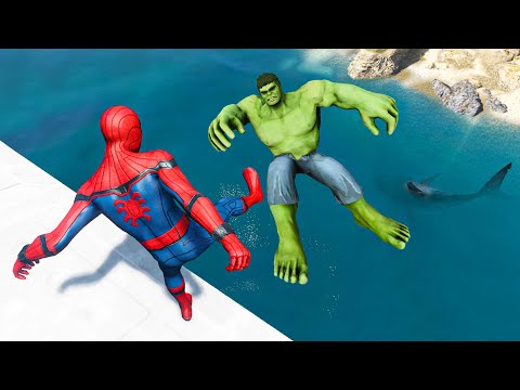 GTA 5 SPIDERMAN vs HULK Epic Ragdolls Ep.8 (Fails & Funny Moments)