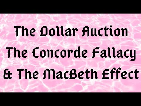 Game Theory Session 1: The Dollar Auction, Concorde Fallacy & MacBeth Effect