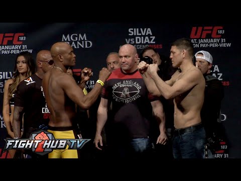 Anderson Silva vs. Nick Diaz full video- UFC 183 full weigh in + face off