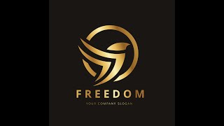 How to design logo of  Freedom  step by step