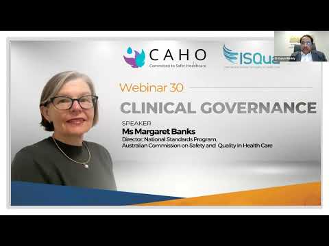 CAHO - ISQua Webinar 30 : Clinical Governance