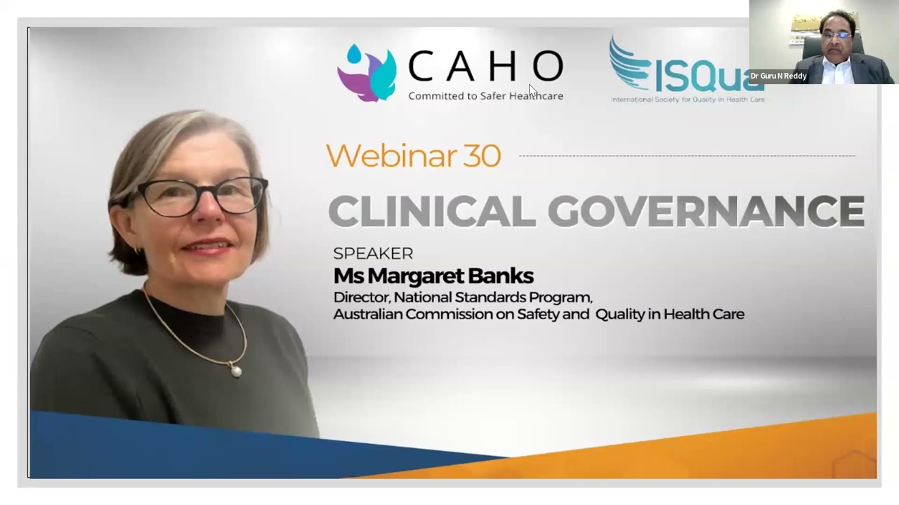 CAHO - ISQua Webinar 30 : Clinical Governance