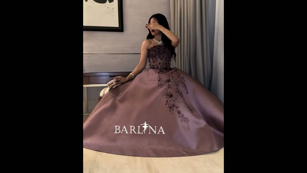 Purple evening dress with delicate flowers - XXL