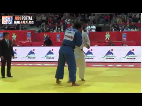 Judo Grand Slam Tyumen 2014 Bronze -100kg SAYIDOV Ramziddin (UZB) - HAGA Ryunosuke (JPN)