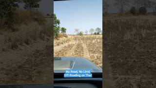 Making Our Own Trail 💥 #Thar Off-Roading Farmland No Roads, No Limits 🚙 #mahindraindia #askdushyant