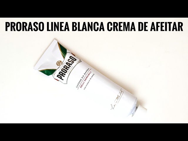 Vídeo relacionado con Proraso Crema afeitar, tubo, 150 ml, jabón afeitar protector para piel sensible, gel afeitar con extracto de avena y té verde, efecto calmante, blanco