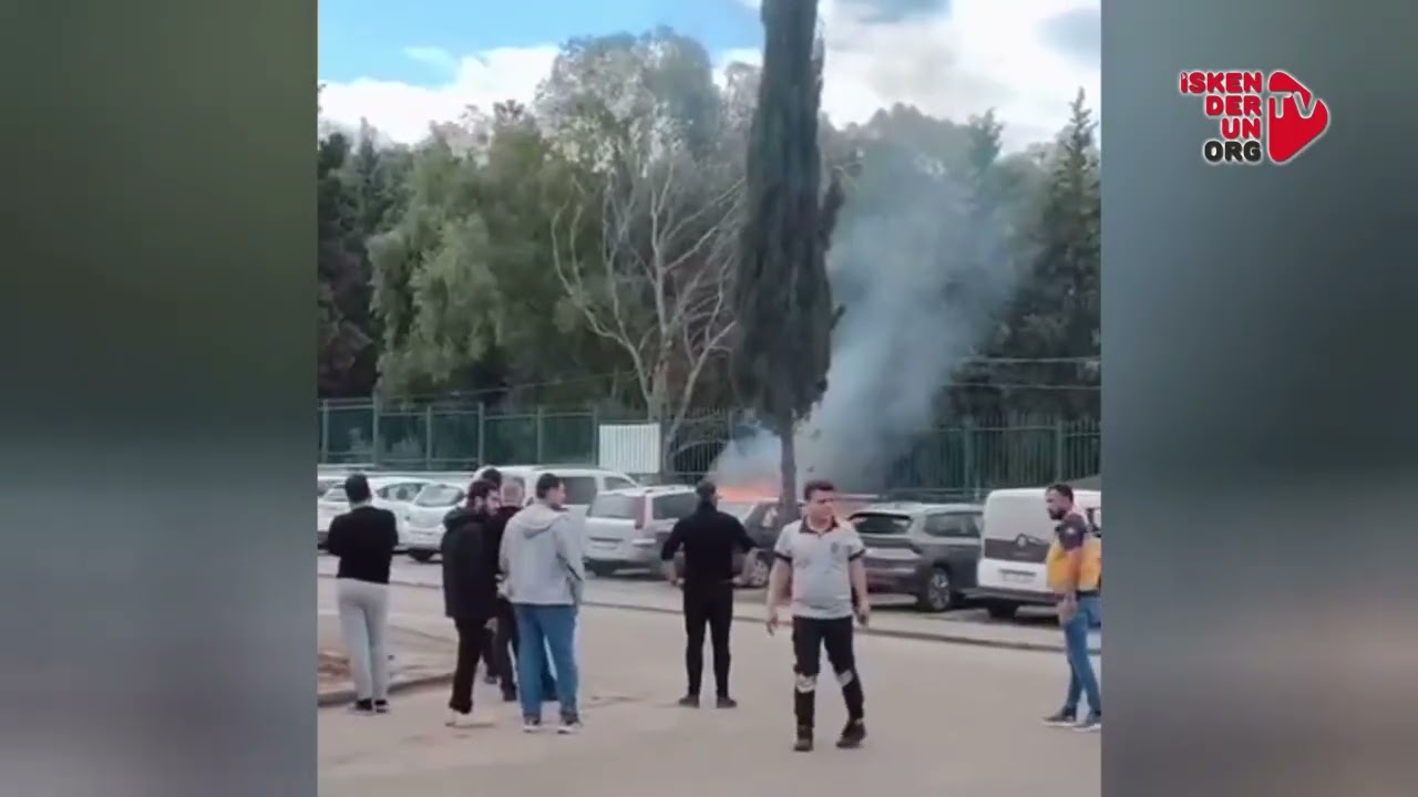 Hastane Otoparkında Araç Yangını!