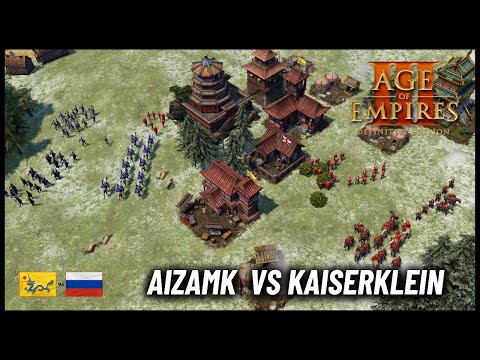Kaiserklein hunts down Aiz vills!!! [AOE3] | Aizamk (Rank 21) Vs Kaiserklein (Rank 11)