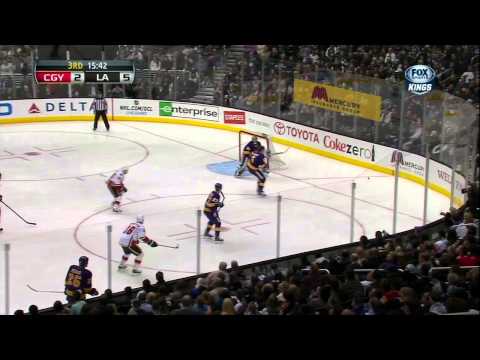 Anze Kopitar goal 5-2 Mar 9 2013 Calgary Flames vs LA Kings NHL Hockey