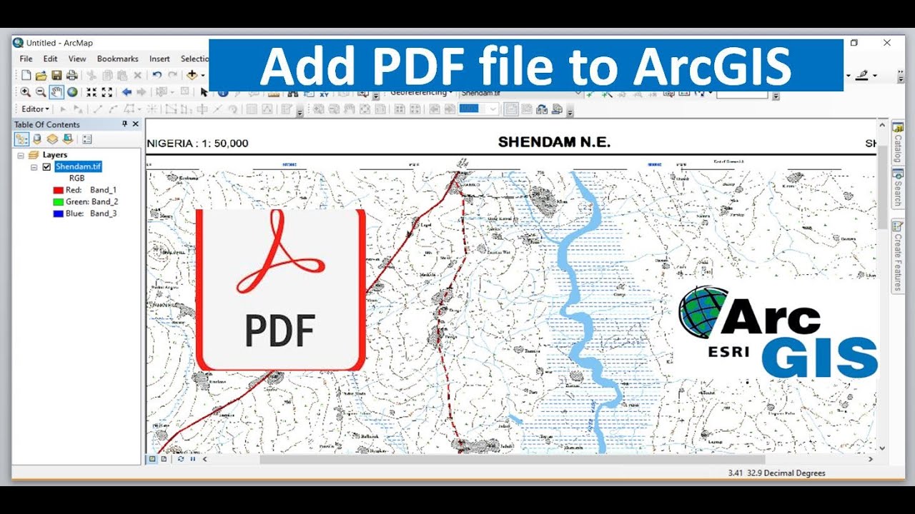 How To Add PDF File or Map To ArcGIS