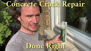 Concrete Crack Repair Done Right - Window Sill - Epoxy
