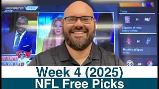 Week 4 Picks (2025) NFL Free Plays - Pro Football Daily Predictions & Sports Betting Tips