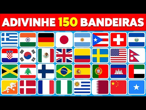 🚩 Adivinhe 150 PAÍS pela BANDEIRA 🌎 | Quiz de Bandeiras do Mundo