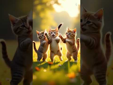 Three Cats Dancing in the Open Field #Cats #DancingCats #CuteAnimals