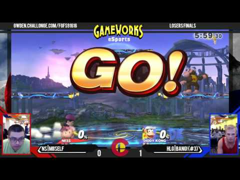 NS.Miiself (Ness) Vs. HLG|BANG! (Diddy Kong) - Losers Finals