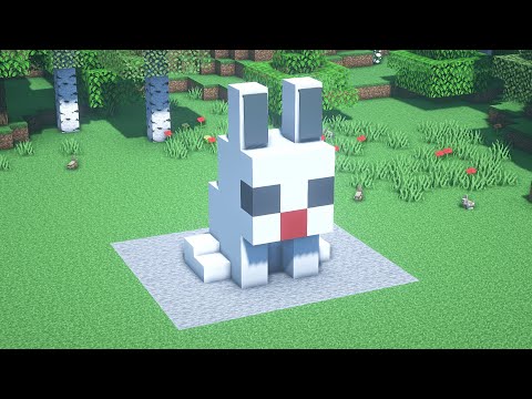 Ponycraft - Minecraft | How to Make a Simple Rabbit Statue - Minecraft Statue Ideas