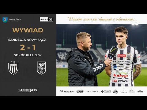 Sandecja Nowy Sącz - Sokół Kleczew 2:1 (0:1) | wywiad - Wiktor Pleśnierowicz | 07.11.2025