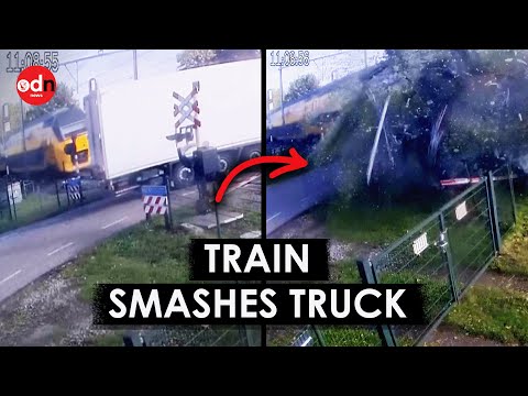 Terrifying Moment High-Speed Train Smashes Into Truck in the Netherlands