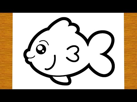 COMMENT DESSINER UN POISSON POUR LE JOUR DU POISSON D'AVRIL | Dessins faciles