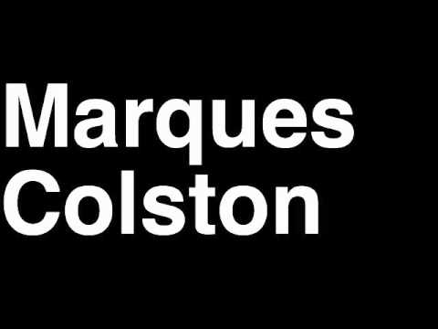 How to Pronounce Marques Colston New Orleans Saints NFL Football Touchdown TD Tackle Hit Yard Run