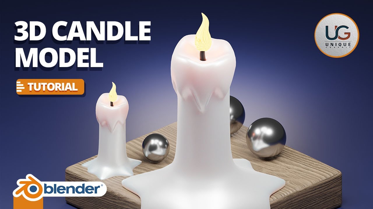 how to create candle in blender tutorial | beginners / tutorial