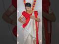 Bengali Style Saree Draping ️ Sareedrapping Bengalistyle Bengali Durgapuja Saree Ashortaday