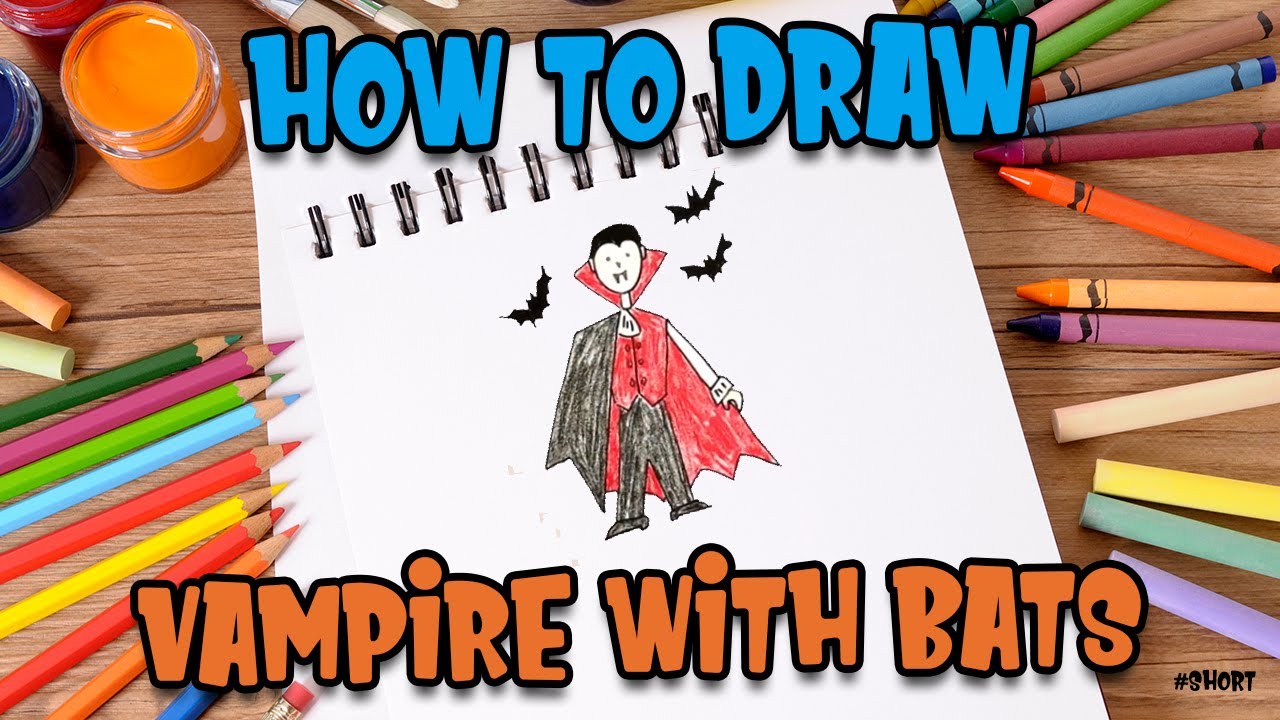 How to Draw easy Halloween Vampire step by step for Kids #shorts