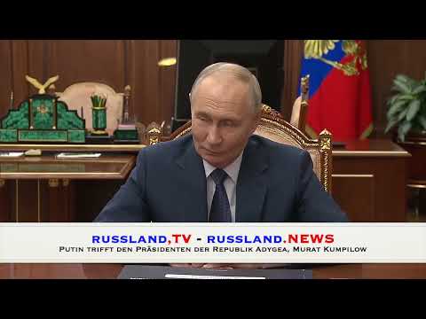 Putin trifft den Präsidenten der Republik Adygea, Murat Kumpilow