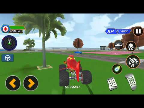 2021 New Game [MONSTER TRUCK ROBOT SHARK GAME ] / Game play  PART-2(Android , ios ) / animation