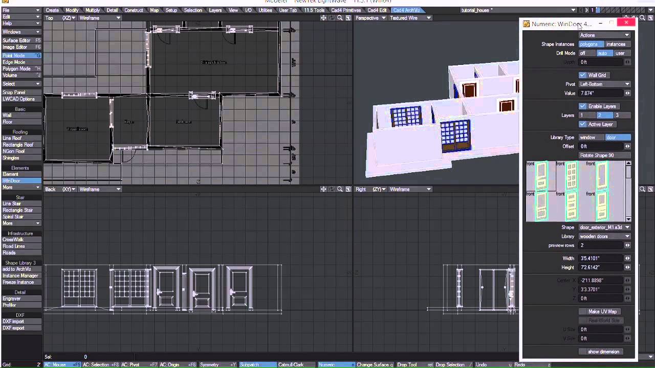 LightWave tutorial: Build a Japanese house with LWCad, Part 3 - YouTube