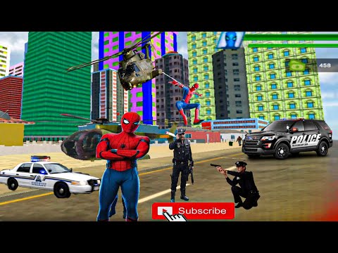 AMAZING SPIDERMAN ROPE HERO SIM||CRIME Mode MISSION 5|| WALKTHROUGH GAMEPLAY ANDROID