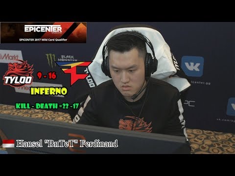 BnTeT ALL KILLS vs FAZE (INFERNO) EPICENTER 2017 WILD CARD Q