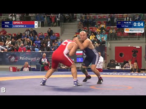 1/4 FS - 85 kg: K. SIPEKI (HUN) df. J. LISIEWSKI (POL) by TF, 11-0