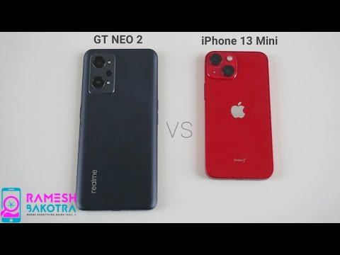 Realme GT Neo 2 vs Apple iPhone 13 Mini Speedtest and camera comparison