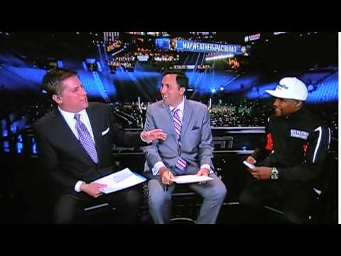 Floyd Mayweather - Post Fight Interview - Shows $100000000 Paycheck!!