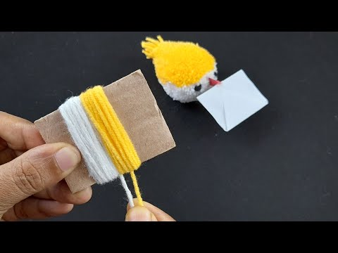 Hand embroidery amazing flower - Superb woolen flower-making trick using paper