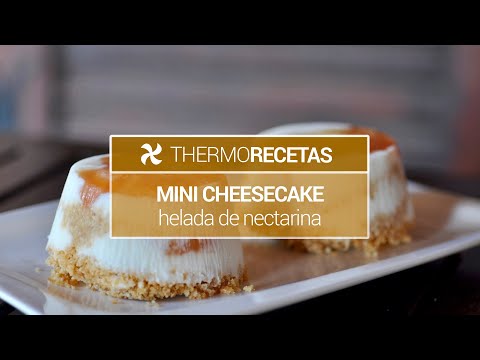 Mini cheesecakes heladas de nectarina