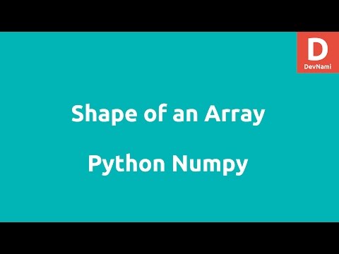 Learn Python Numpy Shape of Array - Mind Luster