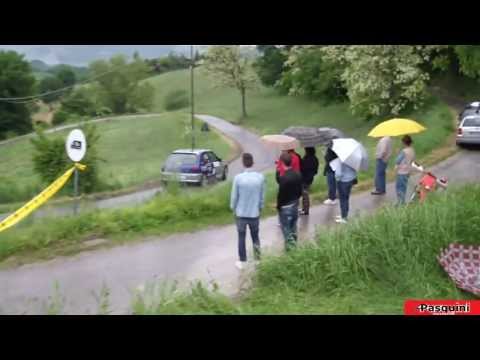 1° RALLY DELL'EMILIA 2013 CRASH USCITA DI STRADA FERRARI