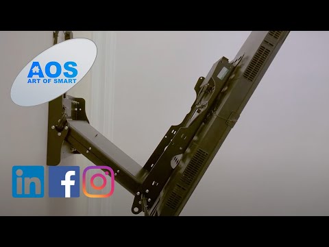 Art of Smart - Future Automation PSE90. Motorised TV bracket automatically controlled by Control4