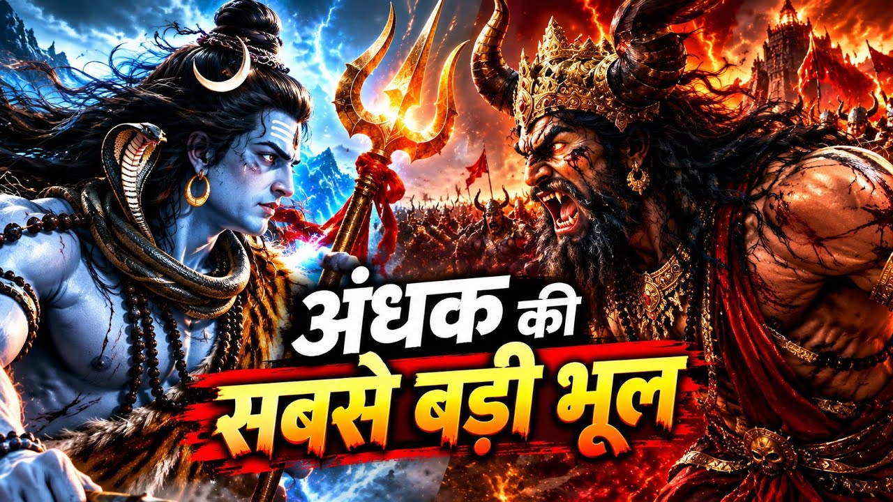 जब अंधकासुर ने किया महादेव को ललकारने की भूल | Shiva Purana Katha” #shiv #andhakasur