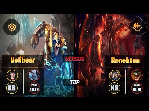 Sword VOLIBEAR (Top) [Press the Attack] VS RENEKTON - Challenger KR Patch 10.19