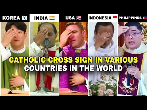 Only in the Catholic Church‼️The sign of the cross, a strong sign of Catholic unity in the world..